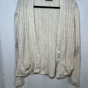 Elegant Cream Knit Cardigan
